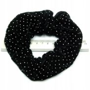 GUMKA DO WŁOSÓW SCRUNCHIE CZARNA W KROPKI                                                       (0103-500-1 SAH) - 2