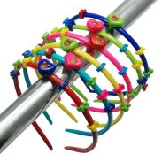 OPASKI DO WŁOSÓW SERCA DZIECIĘCE KOLOROWE 6 SZTUK (8913 SA) - 2