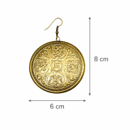 KOLCZYKI WISZĄCE METALOWE OKRĄGŁE                            (0611-642 SA) - 3