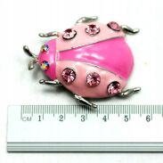 BROSZKA RÓŻOWA BIEDRONKA                                                                              0615-7 - 3