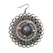 KOLCZYKI WISZĄCE OZDOBNE BLASZKI                             (0611-808 SA) - 2