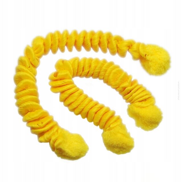 GUMKI DO WŁOSÓW WISZĄCE KRĘCONE ŻÓŁTE 2 SZTUKI (0294-503 SA)