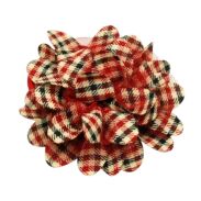 GUMKA OZDOBNA MATERIALOWA BRĄZOWA PEPITKA KWIAT (0617-47) - 3