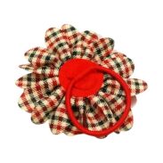 GUMKA OZDOBNA MATERIALOWA BRĄZOWA PEPITKA KWIAT (0617-47) - 2