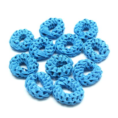 GUMKI DO WŁOSÓW OPONKI NIEBIESKIE MAŁE 30 SZTUK (0653 SA)