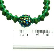 BRANSOLETKA  Z CYRKONIAMI ZIELONA                                                                                       0613-17 - 2