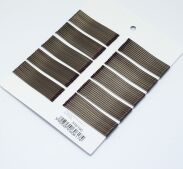 WSUWKA do włosów KARBOWANA BRĄZOWA 6 CM 2 KULKI 100 SZTUK  (316/100) - 3