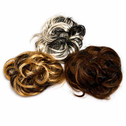 GUMKI DO WŁOSÓW / SCRUNCHIES SYNTETYCZNE WŁOSY 3 SZTUKI        (0028-32 SA)