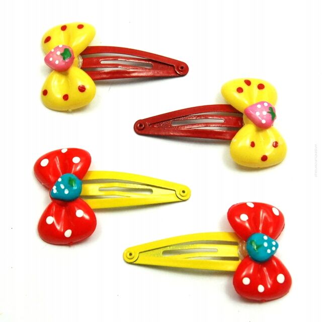 SPINKI / PYKI DO WŁOSÓW DZIECIĘCE KOKARDKI 4 SZTUKI (0169-535)