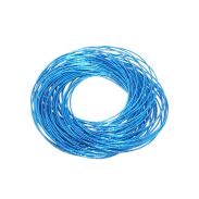 BRANSOLETKA Z CIENKICH DRUCIKÓW NIEBIESKA               (0665-94 SAH) - 2