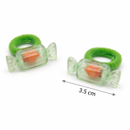 GUMKI DO WŁOSÓW DZIECIĘCE ZIELONE CUKIERKI 4 SZTUKI (0194-39 SAMH) - 3