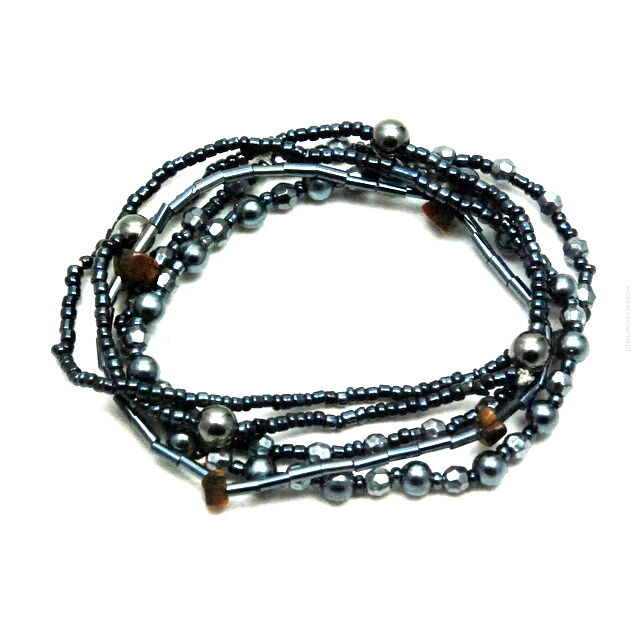 BRANSOLETKI Z KORALIKAMI NA GUMCE – WIELOKOLOROWE                      (BRGU-13)