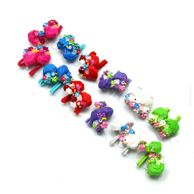 GUMKI DO WŁOSÓW DZIECIĘCE KURKI 12 SZTUK (0422 S)