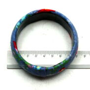 BRANSOLETKI  SZEROKIE OBSZYTE MATERIAŁEM 3 SZTUKI                                                                        (0665-163 SA) - 3