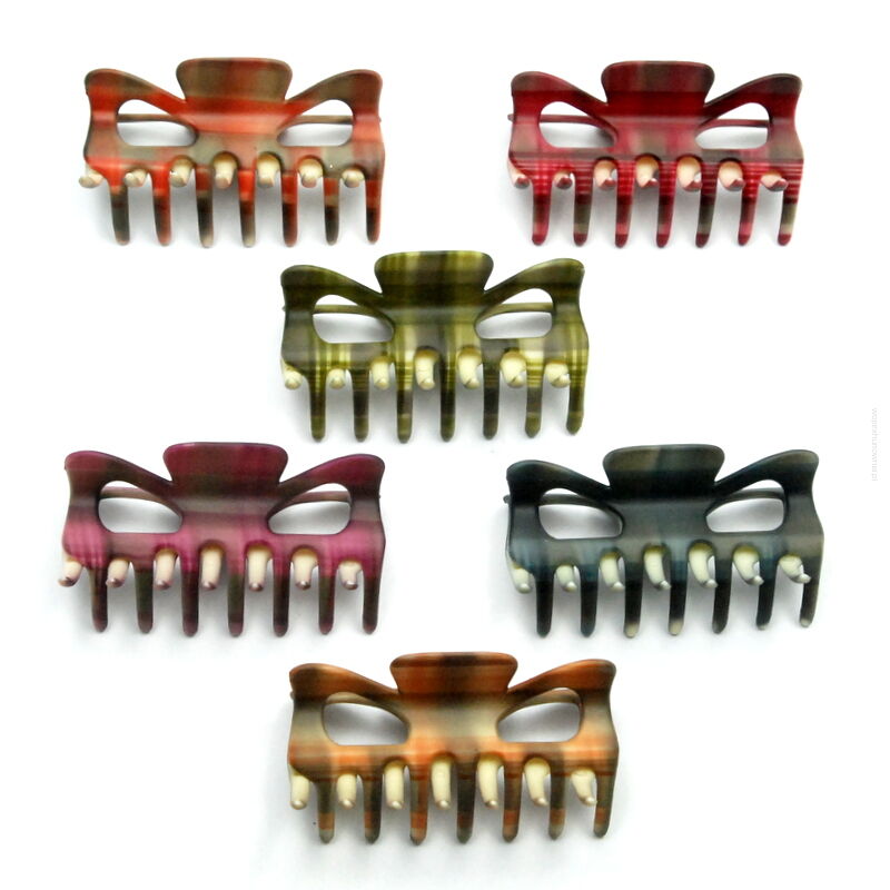 SZCZĘKI / KLAMRY DO WŁOSÓW KOLOROWE 6 SZTUK                                                                               (0340-17 SAM)