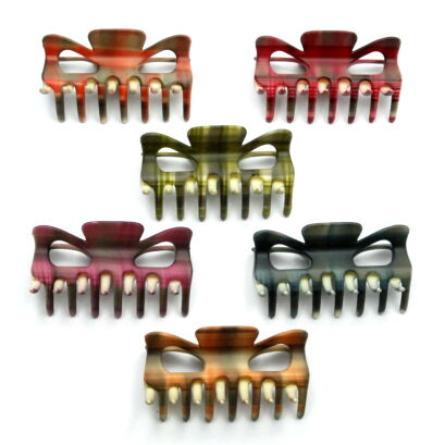 SZCZĘKI / KLAMRY DO WŁOSÓW KOLOROWE 6 SZTUK                                                                               (0340-17 SAM)