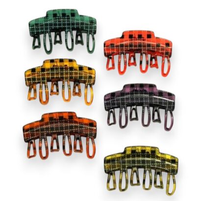 SZCZĘKI DO WŁOSÓW WIELOKOLOROWE 6 SZTUK          (3312 SAH)