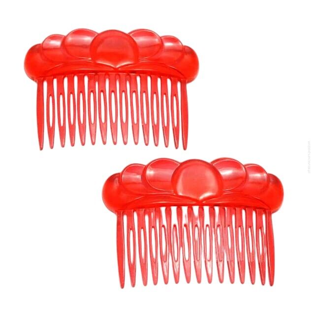 GRZEBIENIE DO UPINANIA WŁOSÓW  CZERWONE 2 SZTUKI                                                                          (0294-08)