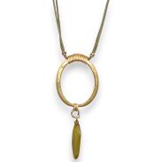 WISIOR / NASZYJNIK NA SZNURECZKACH Z OZDOBNĄ ZAWIESZKĄ                                 (0606-5 SAU) - 2