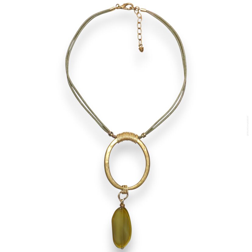 WISIOR / NASZYJNIK NA SZNURECZKACH Z OZDOBNĄ ZAWIESZKĄ                                 (0606-5 SAU)