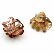 KLAMRY DO WŁOSÓW BURSZTYNOWE MIX KOLOR (4 SZT) 0130-13 - 2