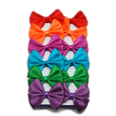 GUMKI DO WŁOSÓW KOKARDKI MAŁE KOLOROWE 12 SZTUK                                   (0210-05)