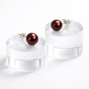 KOLCZYKI KULKI KLASYCZNE CIEMNOBRĄZOWE 0615-8 - 3