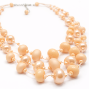 NASZYJNIK / WISIOREK Z BRZOSKWINIOWYMI KORALIKAMI (N-0602/5/3R A SAM C) - 4