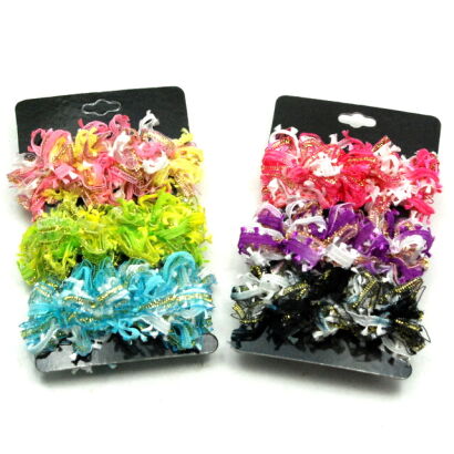 GUMKI DO WŁOSÓW FROTKI OZDOBNE DUŻE MIX KOLOR (12 SZTUK) 0245-04