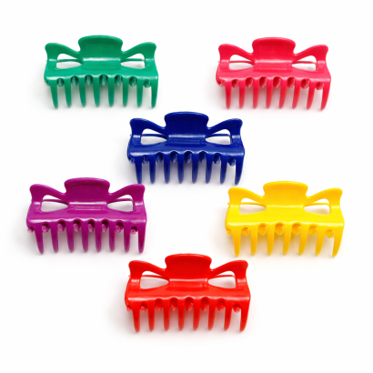 SZCZĘKI / KLAMRY DO WŁOSÓW KOLOROWE 6 SZTUK                                                                                  (O340-7 SAM)
