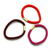 GUMKI DO WŁOSÓW ŚREDNIE CZERWONE Z BLASZKĄ (100 SZTUK) R4/MIX/3 - 2