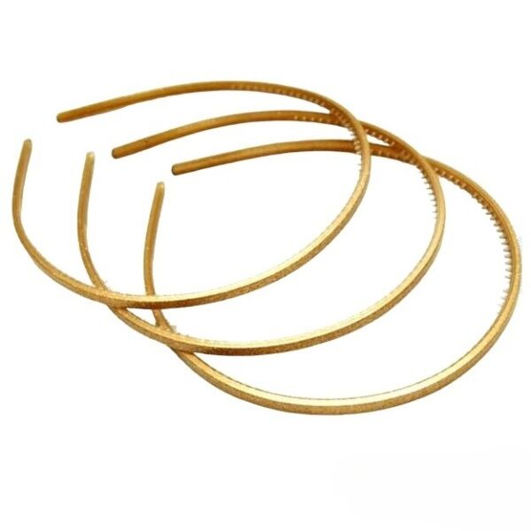 OPASKI DO WŁOSÓW OZDOBNE CIENKIE ZŁOTE 12 SZTUK (0323-2 SA)