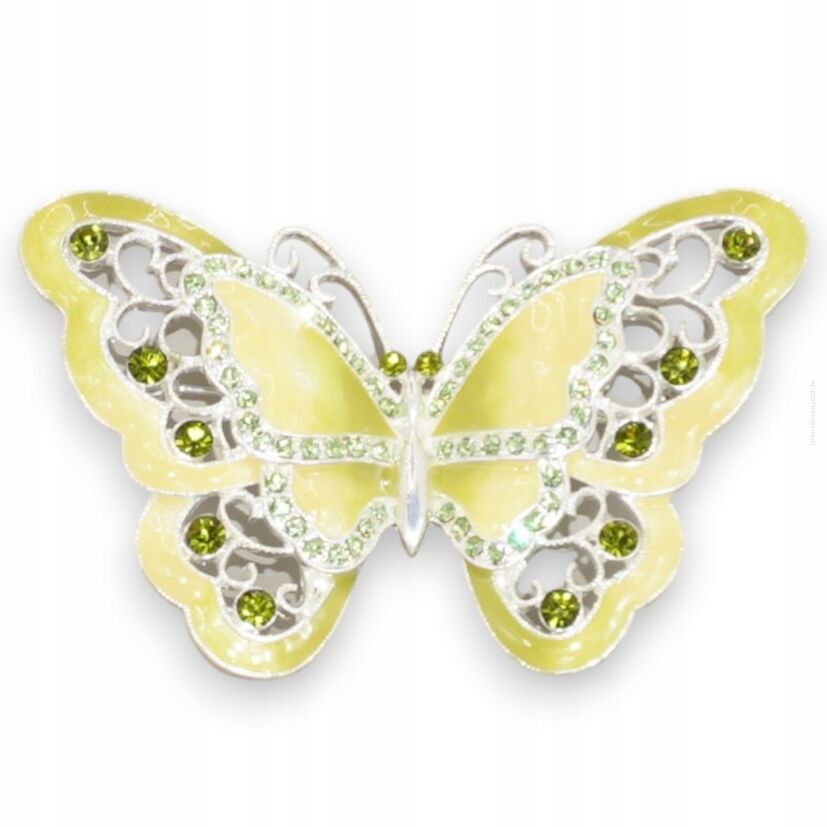BROSZKA OZDOBNA METALOWA W KSZTAŁCIE MOTYLA                                      (8198 SA)