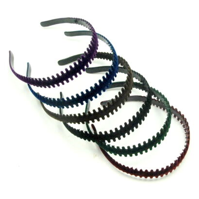 OPASKI DO WŁOSÓW WELUROWE "ZĄBKI"  6 SZTUK                                                                            (0290-53 SAH)