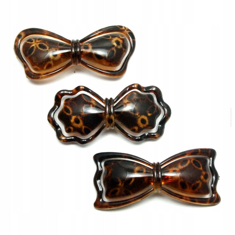 KLAMRY / AUTOMATY DO WŁOSÓW BRĄZOWE 3 SZTUKI                                                        (KLD-110 SAH)