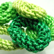 GUMKI DO WŁOSÓW OPONKI DUŻE ZIELONE PLECIONE 12 SZTUK (0294-07 H) - 2