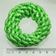 GUMKI DO WŁOSÓW OPONKI DUŻE ZIELONE PLECIONE 12 SZTUK (0294-07 H) - 3