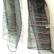 APASZKA / CHUSTA DAMSKA CZARNA W PASKI                                                              (AP-40) - 2