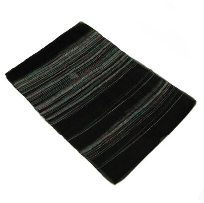 APASZKA / CHUSTA DAMSKA CZARNA W PASKI                                                              (AP-40)