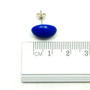 KLASYCZNE KOLCZYKI OWALNE NIEBIESKIE 0611-04 - 4