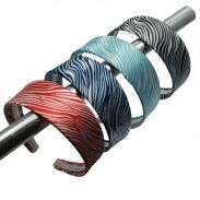 OPASKI DO WŁOSÓW SZEROKIE KOLOROWE W PASKI 4 SZTUKI (2445-2 SAM) - 2