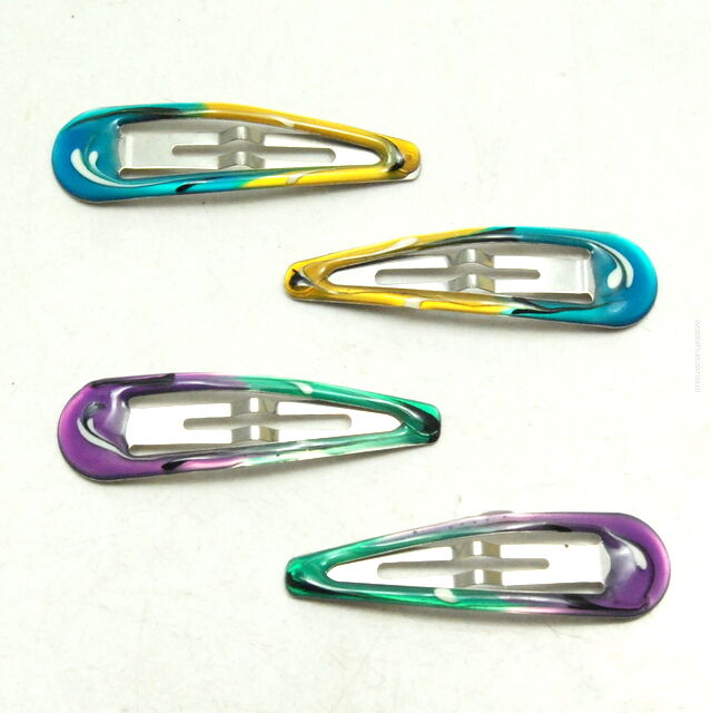 PYKI / SPINKI DO WŁOSÓW DZIECIĘCE DUŻE OBLANE PLASTIKIEM 4 SZTUKI (9338  SA)