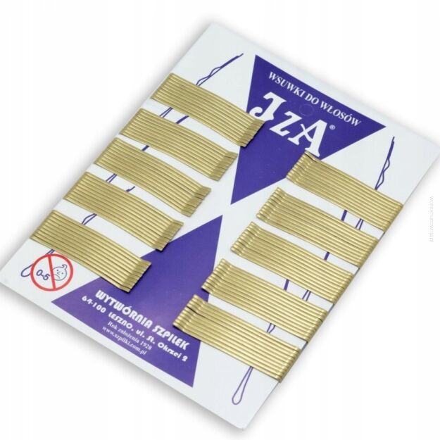 WSUWKA ZŁOTA PROSTA 6 CM BEZ KULKI 100 SZTUK                                (026/100)