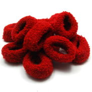 GUMKI DO WŁOSÓW FROTKI DUŻE CZERWONE 12 SZTUK                                                  (GUFR-6 SAH) - 2