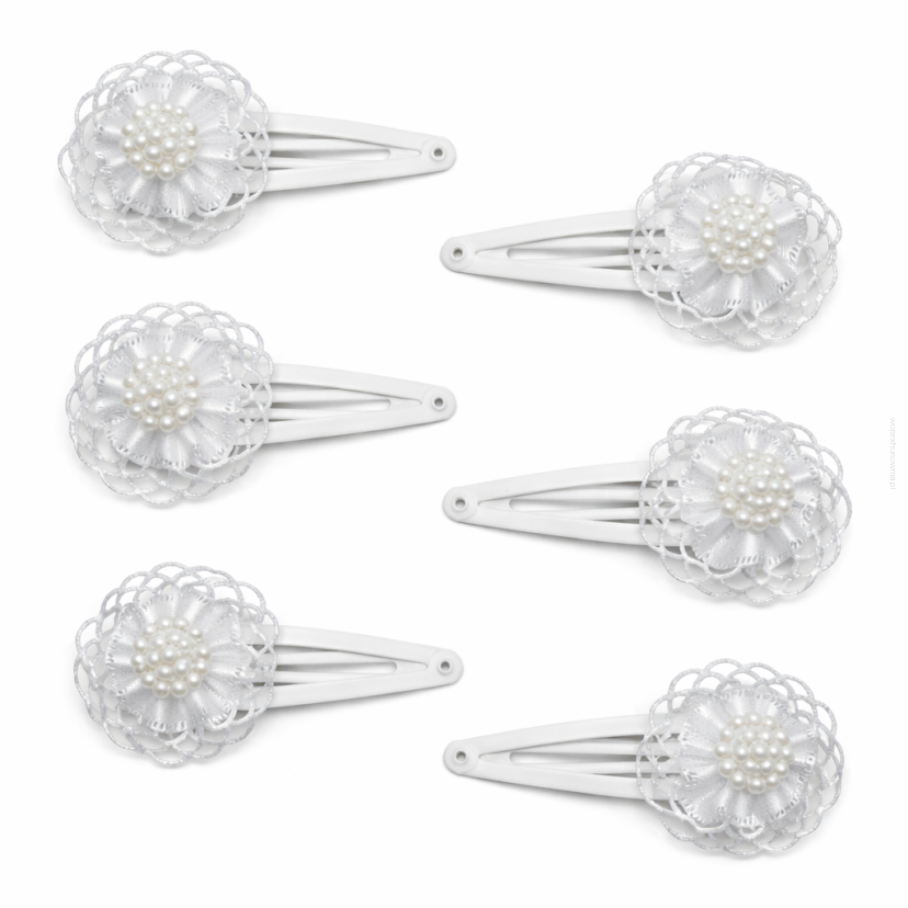 SPINKI / PYKI DO WŁOSÓW KOMUNIJNE 6 SZTUK (0185-26 p SAH)