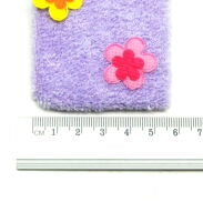 OPASKA NA GŁOWĘ DZIECIĘCA Z FROTY FIOLETOWA MIŚ I KWIATKI 0176-45 - 2