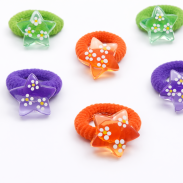 GUMKI DO WŁOSÓW DZIECIĘCE GWIAZDKI 6 SZTUK (0317-121) - 2