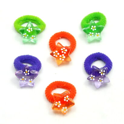 GUMKI DO WŁOSÓW DZIECIĘCE GWIAZDKI 6 SZTUK                                        (0317-121)