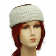 OPASKA NA GŁOWĘ ELASTYCZNA WEŁNIANA BEŻOWA                      (0111-5 SAH) - 2