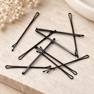 WSUWKI DO WŁOSÓW PROSTE CZARNE 6 CM 2 KULKI 100 SZTUK (WS-P/100) - 2